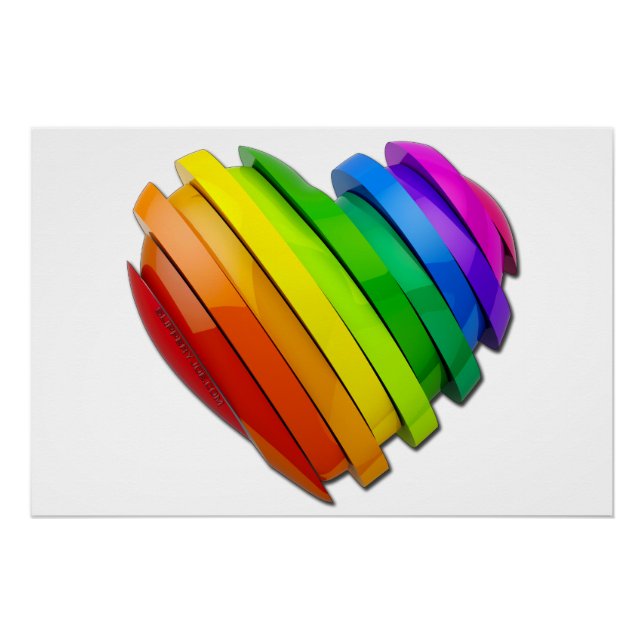 SlipperyJoe's sculptural three‑dimensional heart b Poster (Front)