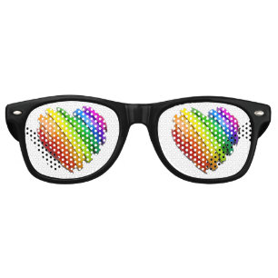 SlipperyJoe's sculptural three‑dimensional heart b Retro Sunglasses