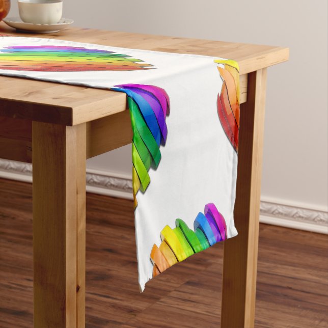 SlipperyJoe's sculptural three‑dimensional heart b Short Table Runner (In Situ)