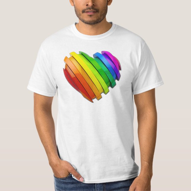 SlipperyJoe's sculptural three‑dimensional heart b T-Shirt (Front)