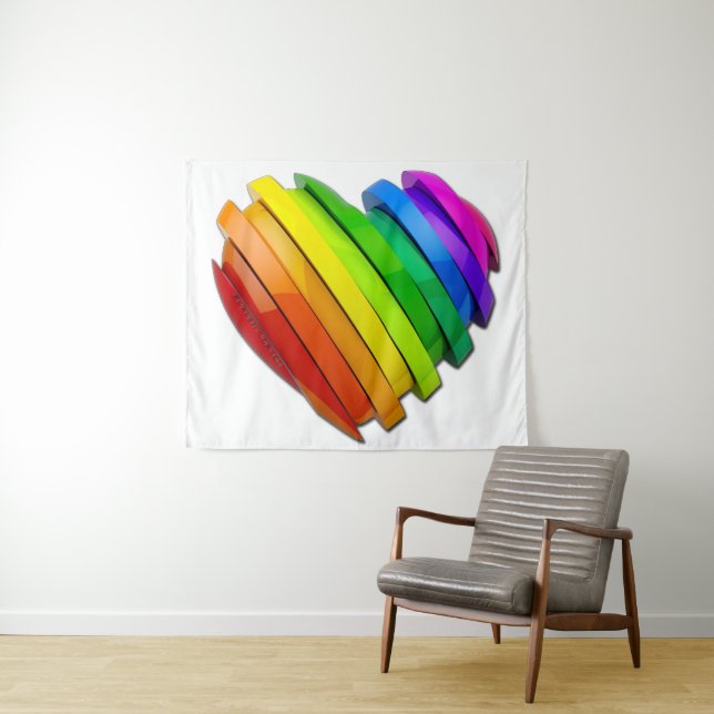 SlipperyJoe's sculptural three‑dimensional heart b Tapestry (In Situ (Horizontal))