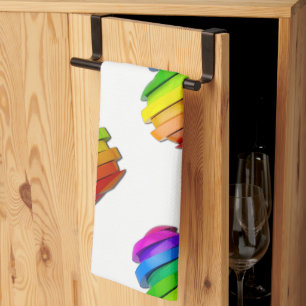 SlipperyJoe's sculptural three‑dimensional heart b Tea Towel