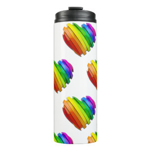 SlipperyJoe's sculptural three‑dimensional heart b Thermal Tumbler