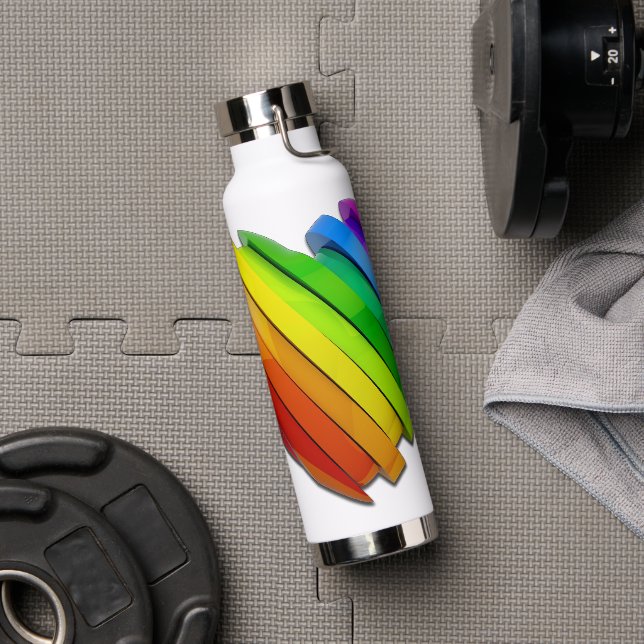 SlipperyJoe's sculptural three‑dimensional heart b Water Bottle (Gym)