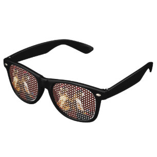 SlipperyJoe's shirtless men back-to-back Christmas Retro Sunglasses