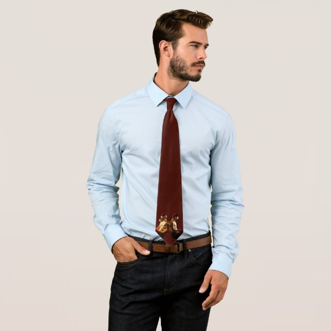 SlipperyJoe's shirtless men back-to-back Christmas Tie (In Situ)