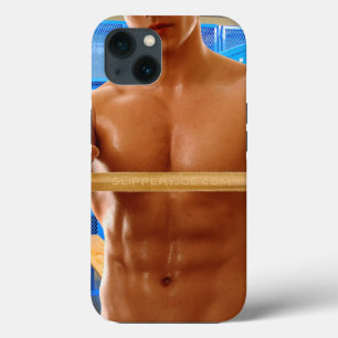 SlipperyJoe's shirtless muscular man abs chest sho iPhone 13 Case