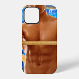 SlipperyJoe's shirtless muscular man abs chest sho iPhone 12 Pro Case