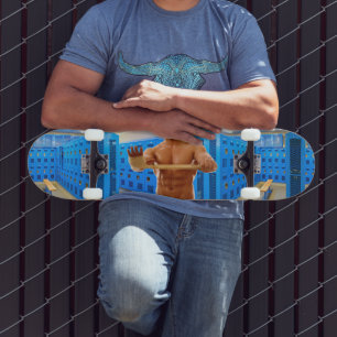 SlipperyJoe's shirtless muscular man abs chest sho Skateboard