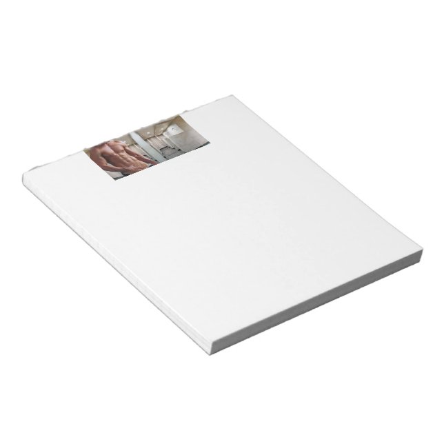 SlipperyJoe's shirtless muscular man torso sixpack Notepad (Angled)