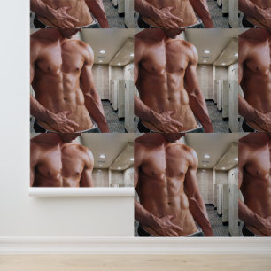 SlipperyJoe's shirtless muscular man torso sixpack Wallpaper