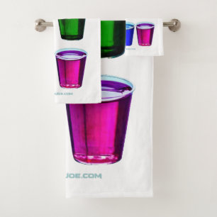 SlipperyJoe's shot glasses liquid pride colours ce Bath Towel Set
