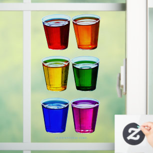SlipperyJoe's shot glasses six cups arranged horiz
