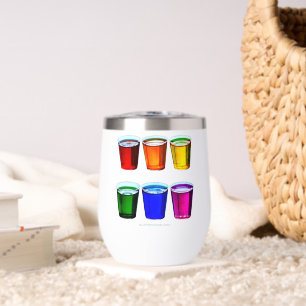 SlipperyJoe's shot glasses six cups arranged horiz