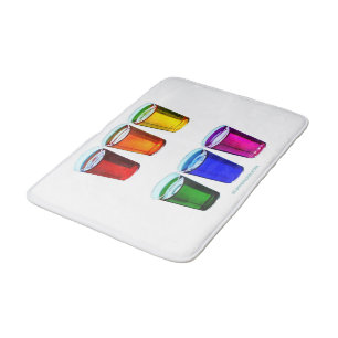 SlipperyJoe's shot glasses six cups arranged horiz Bath Mat