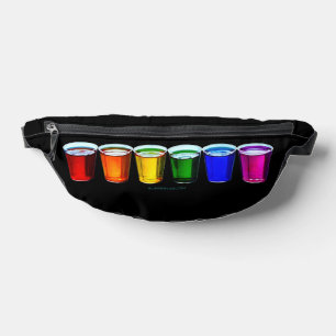 SlipperyJoe's shot glasses six cups arranged horiz Bum Bags