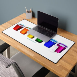 SlipperyJoe's shot glasses six cups arranged horiz Desk Mat