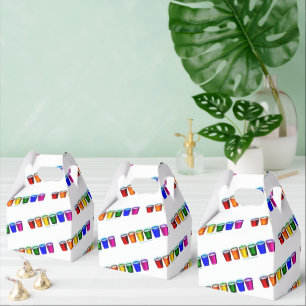 SlipperyJoe's shot glasses six cups arranged horiz Favour Box