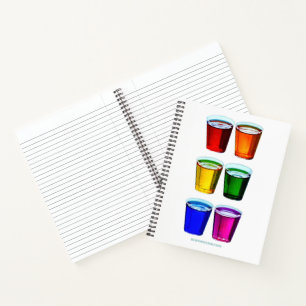 SlipperyJoe's shot glasses six cups arranged horiz Notebook