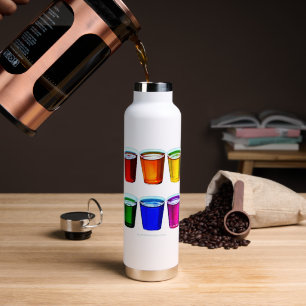 SlipperyJoe's shot glasses six cups arranged horiz Water Bottle