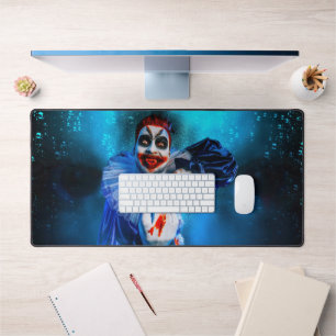 SlipperyJoe's sinister Halloween clown figure smea Desk Mat