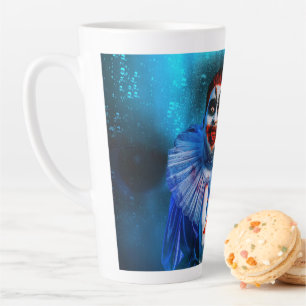 SlipperyJoe's sinister Halloween clown figure smea Latte Mug
