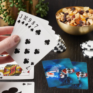 SlipperyJoe's sinister Halloween clown figure smea Playing Cards