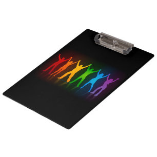 Slipperyjoe's six standing silhouettes arms raised clipboard