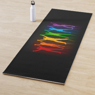 Slipperyjoe's six standing silhouettes arms raised yoga mat