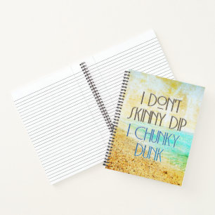 SlipperyJoe's Skinny Dip Chunky Dunk clear blue wa Notebook