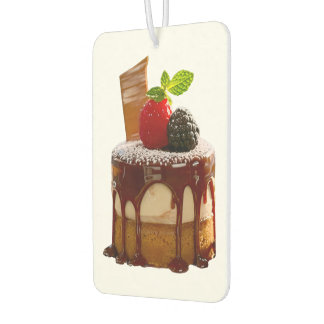 SlipperyJoe's small elegant cylindrical dessert sm Car Air Freshener