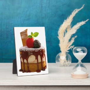 SlipperyJoe's small elegant cylindrical dessert sm Plaque
