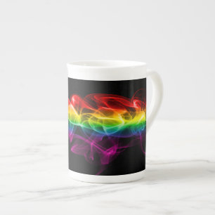SlipperyJoe's smoke vivid rainbow-colours celebrat Bone China Mug