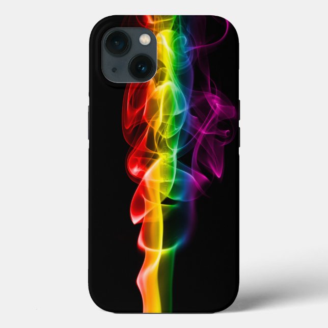 SlipperyJoe's smoke vivid rainbow-colours celebrat Case-Mate iPhone Case (Back)