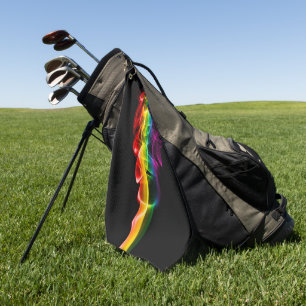 SlipperyJoe's smoke vivid rainbow-colours celebrat Golf Towel