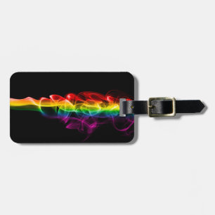 SlipperyJoe's smoke vivid rainbow-colours celebrat Luggage Tag