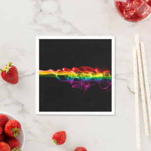 SlipperyJoe's smoke vivid rainbow-colours celebrat Napkin