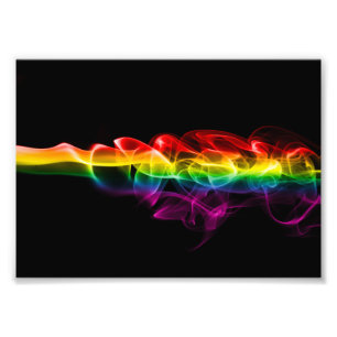 SlipperyJoe's smoke vivid rainbow-colours celebrat Photo Print
