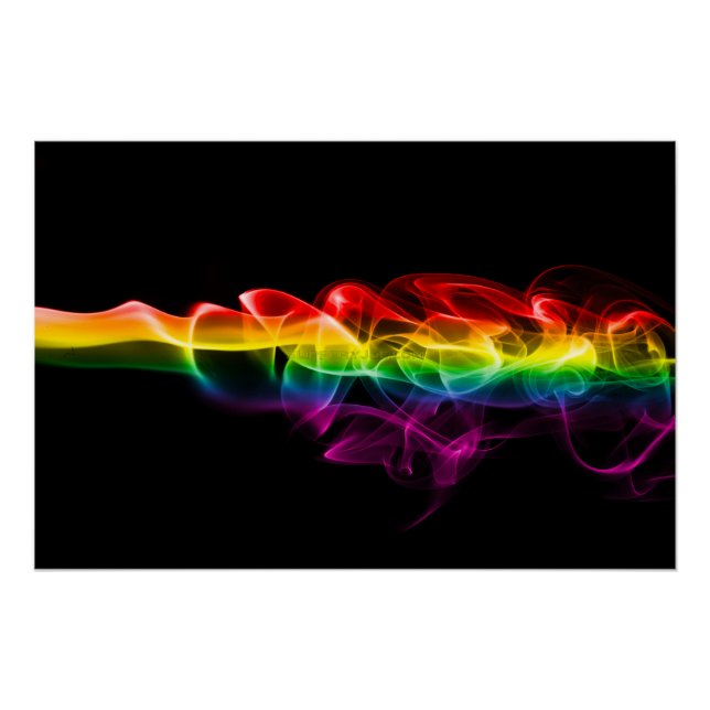 SlipperyJoe's smoke vivid rainbow-colours celebrat Poster (Front)