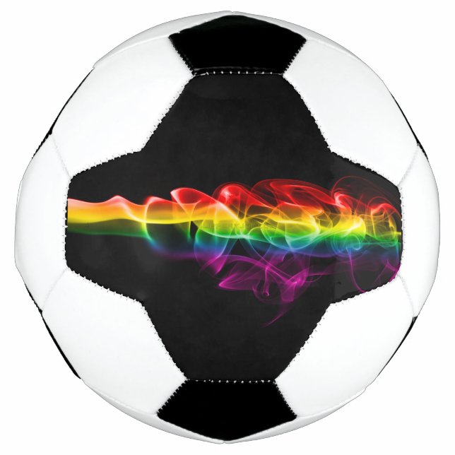 SlipperyJoe's smoke vivid rainbow-colours celebrat Soccer Ball (Front)