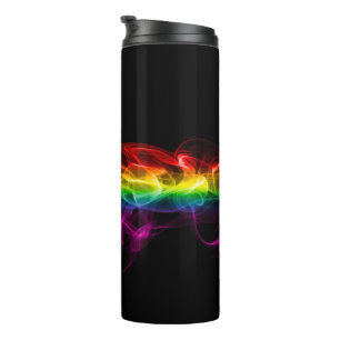 SlipperyJoe's smoke vivid rainbow-colours celebrat Thermal Tumbler