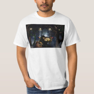 SlipperyJoe's spooky Halloween scary woods large i T-Shirt