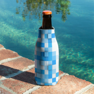SlipperyJoe's squares artwork mosaic modern three- Bottle Cooler