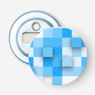 SlipperyJoe's squares artwork mosaic modern three- Bottle Opener