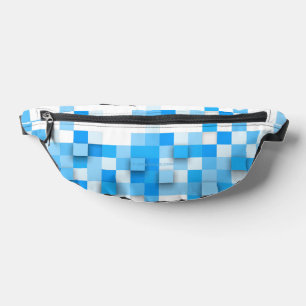 SlipperyJoe's squares artwork mosaic modern three- Bum Bags