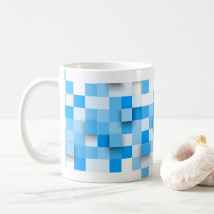 SlipperyJoe's squares artwork mosaic modern three- Coffee Mug