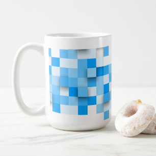 SlipperyJoe's squares artwork mosaic modern three- Coffee Mug