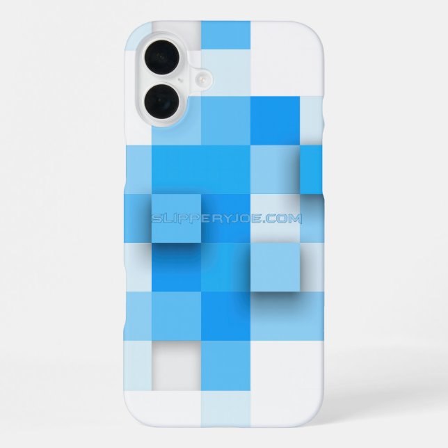 SlipperyJoe's squares artwork mosaic modern three- iPhone Case (Back)