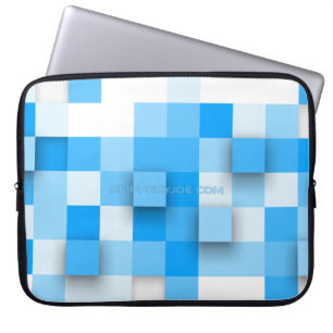 SlipperyJoe's squares artwork mosaic modern three- Laptop Sleeve