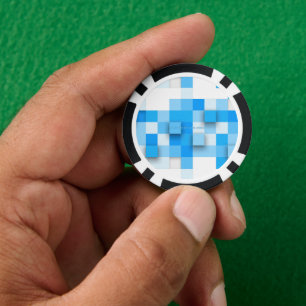 SlipperyJoe's squares artwork mosaic modern three- Poker Chips